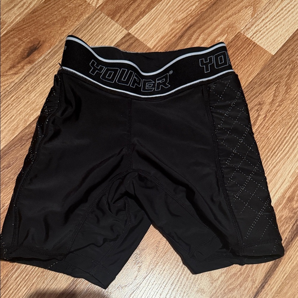 Youper Black Padded Sliding Shorts with Padding